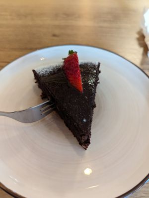 Vegan Brownie 2 at Cafe Bistro Simple in Donauwoerth