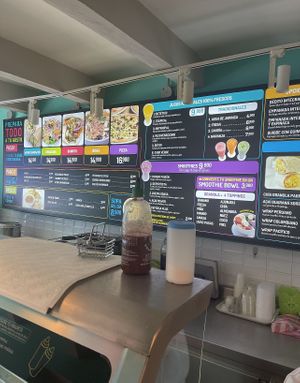 Menu board   at Gokela - Bocagrande in Cartagena