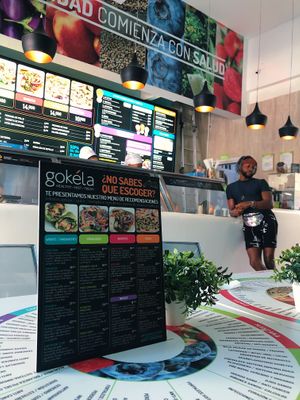 Menu and inside dining at Gokela - Bocagrande in Cartagena