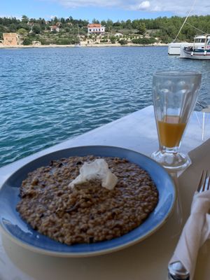 Risotto with mushrooms  at Captain's Cabin Restaurant in Kefalonia