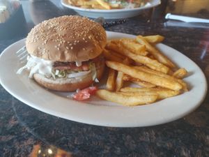 Falafel burger   at Makarios in Birmingham