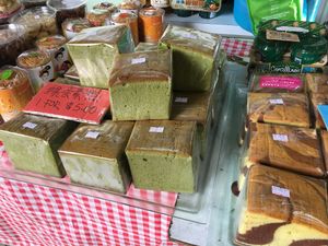 vegan pandan sponge cakes at Eastern Highland Healthy Cake House 东山 in East Singapore