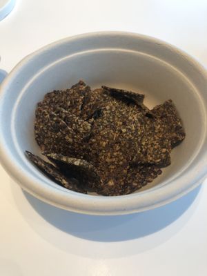 Zaatar crackers  at Feels in Abu Dhabi