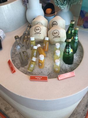 Coconut and health shots   at Feels in Abu Dhabi