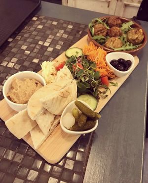 Falafel platter at Glossop Garden Centre Cafe in Glossop