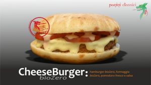 Vegan CheeseBurger: veg-burger, veg-cheese, fresh tomatoes and sauce at Il Drago in Porto Torres