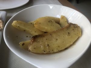 Lemon and herb potatoes  at Red in Rhodes