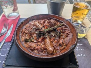Vegan cassoulet at le Café de la Comédie in Carcassonne