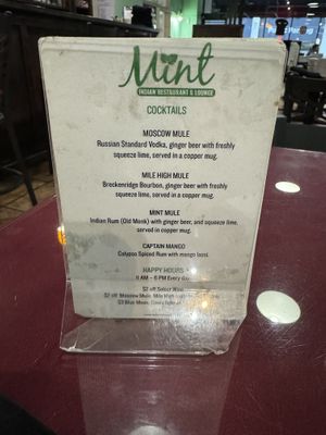 Cocktails  at Mint Indian Restaurant And Lounge in Denver