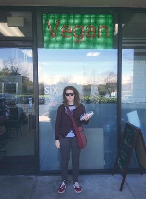 clearly caters to vegans at Firehouse Deli in Gaithersburg