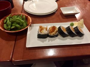 sweet potato tempura roll at Maru Sushi in Grand Rapids