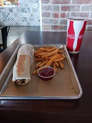 Falafel sandwich combo at Board Bites in Plano