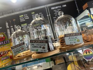   at Fuckoffee in East London