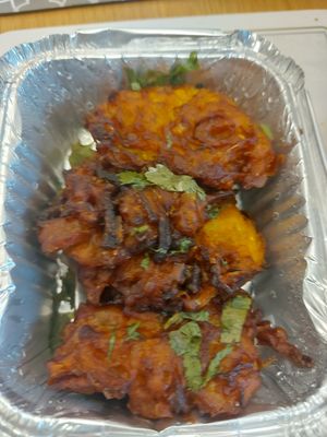 Onion bhaji at Chefs Kitchen Indian Restaurant in Kidderminster