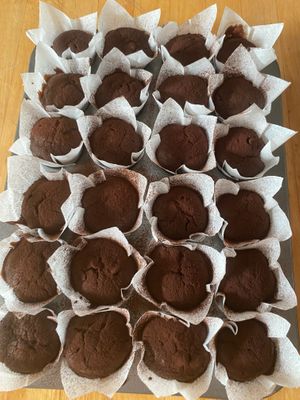 Chocolate chip mini muffins  at Wapping Sourdough in East London