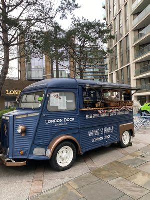 The food truck on Arrival Square London Dock at Wapping Sourdough in East London