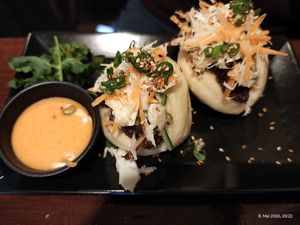 Sticky braised Jackfruit Bao at Dumplinghouse in Kassel