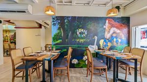 Level 1 indoor seating at Clover Plant Based Kitchen & Bar  in Central Singapore