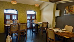 Level 2 indoor seating at Clover Plant Based Kitchen & Bar  in Central Singapore