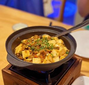 Mapo Tofu at Clover Plant Based Kitchen & Bar  in Central Singapore