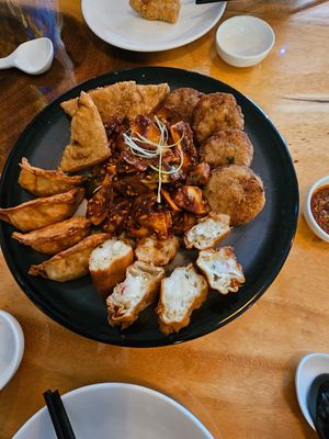 Mixed entrees at Clover Plant Based Kitchen & Bar  in Central Singapore
