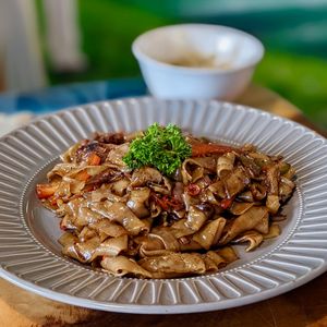 Vegan Stir Fry Beefless Hor Fun at Clover Plant Based Kitchen & Bar  in Central Singapore
