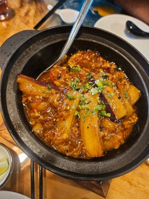 Eggplant minced ~ 4/12/23 😍 at Clover Plant Based Kitchen & Bar  in Central Singapore