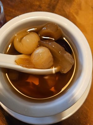 Sea Coconut with longgan ~ 4/12/23 at Clover Plant Based Kitchen & Bar  in Central Singapore