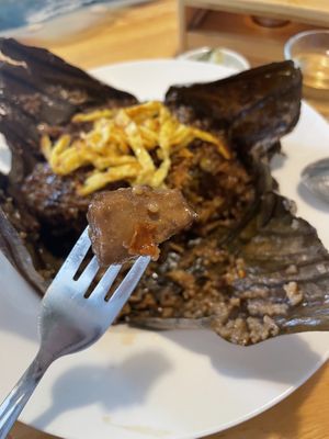 Chunks of meat substitute   at Clover Plant Based Kitchen & Bar  in Central Singapore