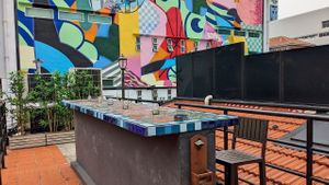 Loving outdoor area on the 2nd level at Clover Plant Based Kitchen & Bar  in Central Singapore