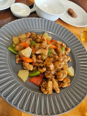 Sweet and sour Pok ~ 2/1/24 at Clover Plant Based Kitchen & Bar  in Central Singapore