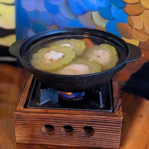 Vegan Stuffed Bitter Melon Soup at Clover Plant Based Kitchen & Bar  in Central Singapore