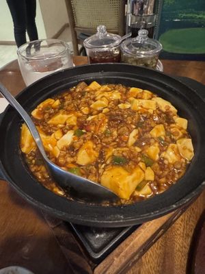 Mapo tofu   at Clover Plant Based Kitchen & Bar  in Central Singapore