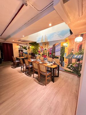 Dining area at Clover Plant Based Kitchen & Bar  in Central Singapore