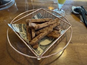 Spam fries  at Clover Plant Based Kitchen & Bar  in Central Singapore