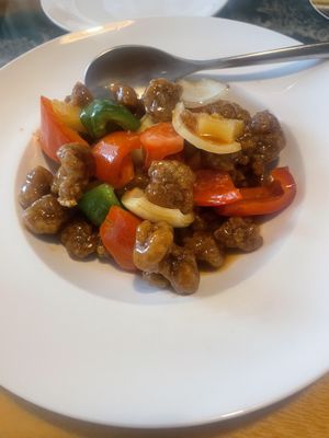 Vegan pork   at Clover Plant Based Kitchen & Bar  in Central Singapore