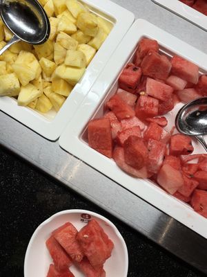 Fresh buffet for fruits 3€ extra   at Lius Hotpot - 刘一手重庆火锅 Liu Yi Shou in Frankfurt