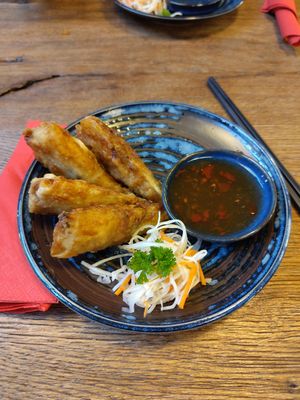 Vegetable Rolls at Memory Restaurant in Prague