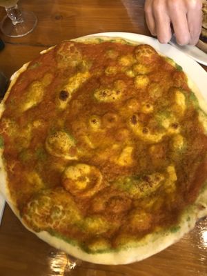 Garlic bread w tomato  at Brizzolari's in Rowlands Gill