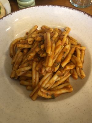 Pasta (caserecce) arrabbiata   at Brizzolari's in Rowlands Gill