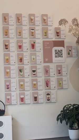 menu at Tea Up Bubble Tea - 奶茶 in Amsterdam