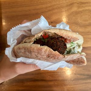 Vegan falafel sandwich in pita at Taïm - Nolita in New York City