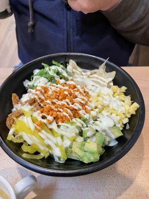 Spicy soy bowl   at Ramen O'Bowl in Cambridge
