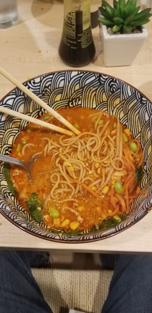 Spicy ramen #Veganuary at Ramen O'Bowl in Cambridge