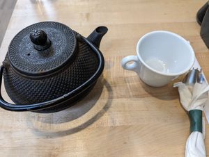 Tea service at Ramen O'Bowl in Cambridge