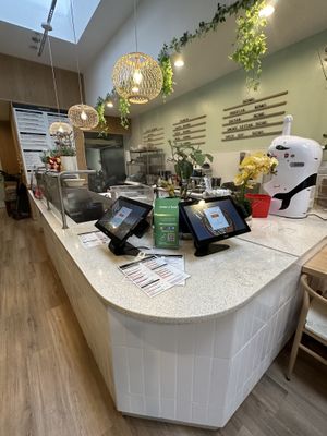Ordering counter  at Ramen O'Bowl in Cambridge