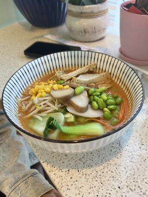 Tom yum soup  at Ramen O'Bowl in Cambridge