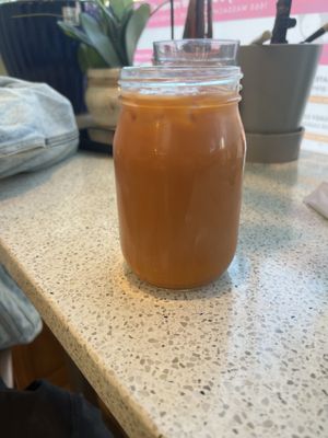 Thai iced tea   at Ramen O'Bowl in Cambridge