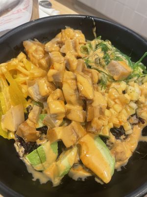 Smoked seitan bowl  at Ramen O'Bowl in Cambridge