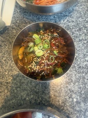 Japchae as a starter, very rich in flavour!   at Bap & Dak in Brussels